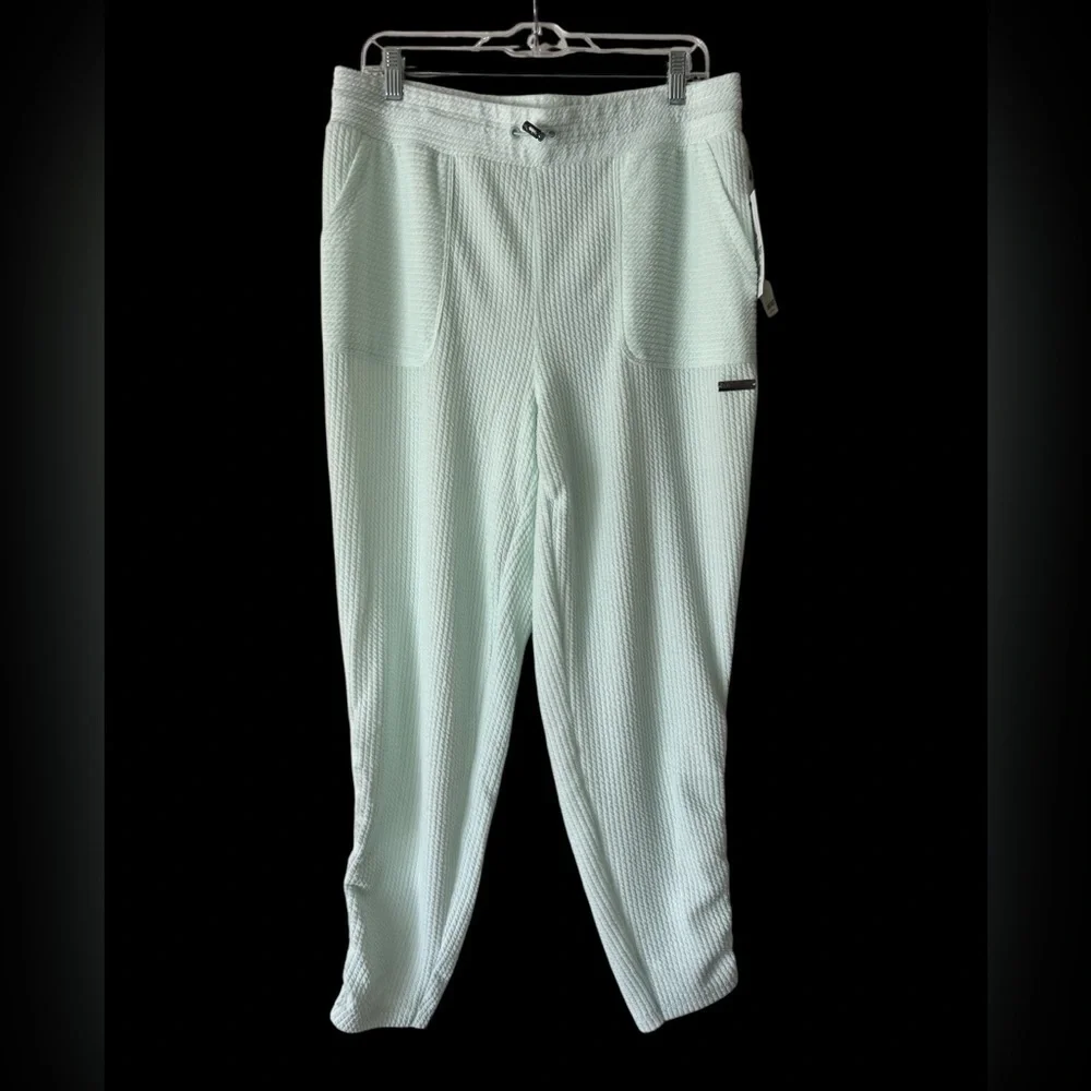 Nine West Mint Green Textured Joggers